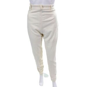 Wathne Women's Hook Closure Straight Leg Pockets Dress Pants Beige Size 6